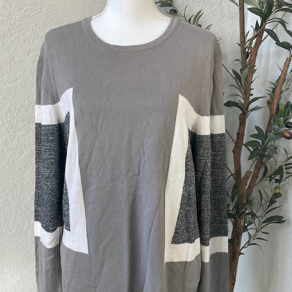 ASOS Color Blocked 100% Cotton Classic Pullover Sweater Size Large - Picture 4 of 11